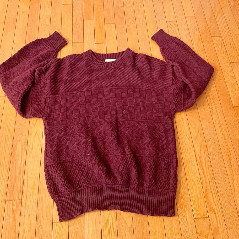 Vintage 1990’s Barrel II Sweater 3D 100% Cotton Knit Sweater Grandpa Sz L- EUC